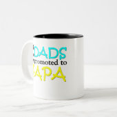 De beste DADS worden gepromoot naar PAPA Tweekleurige Koffiemok (Voorkant links)