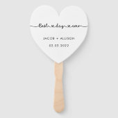 de beste dag die ooit een elegante bruiloft is voo handwaaier (Achterkant)