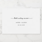 de beste dag die ooit een elegante bruiloft is voo likeurfles etiket (Enkel label)