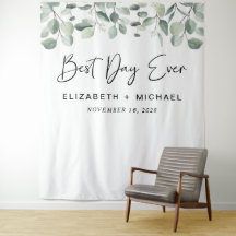 De beste dag ooit Eucalyptus Greenery Wedding