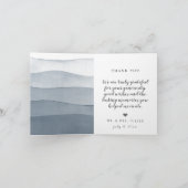 De beste dag ooit is een blauwe Waterverf bruiloft Bedankkaart (Binnen)