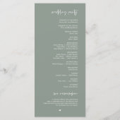 De beste dag ooit, Modern minimalist Light Sage Gr Programmakaart (Achterkant)