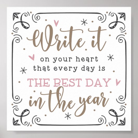 De beste dag poster (Voorkant)