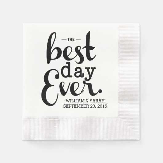 De beste dag van de bruiloft van Napkins Servet (Voorkant)