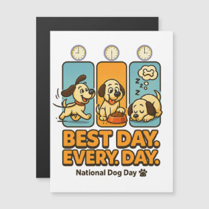 De beste dag van de dag - Funny Dog Comic Magnetic
