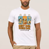 De beste dag van de dag - Funny National Dog Day T-shirt (Voorkant)