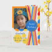 De beste dag van de verjaardag ooit met foto en na kaart (Gele Bloem)