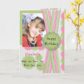 De beste dag van de verjaardag ooit met foto en na kaart (Gele Bloem)