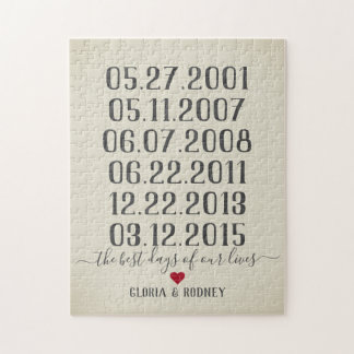 De beste dag van ons leven speciale datums legpuzzel