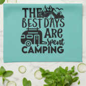 De beste dagen zijn kamperen theedoek (Gevouwen)