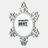 DE BESTE DENTALE HYGIËNIST VAN DE WERELD TIN SNEEUWVLOK ORNAMENT (Rechts)