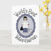 De beste dierenarts ter wereld - Vrouw Kaart (Gele Bloem)