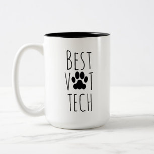 De Beste Dierentechnicus Ooit Cadeau met een Knu Tweekleurige Koffiemok