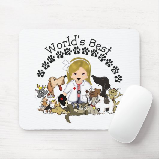 De beste diergeneeskundige Mousepad ter wereld Muismat (Met muis)