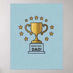 De beste digitale kunstprint ter wereld voor papa' poster