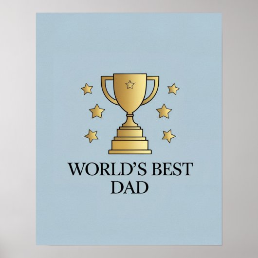 De beste digitale papa trofee ter wereld - digitaa poster (Voorkant)