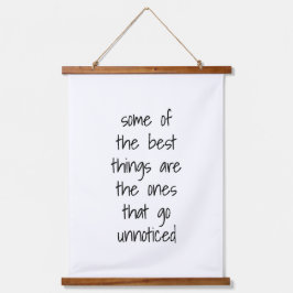 De beste dingen hout met een wandtapijt hangend wandkleed