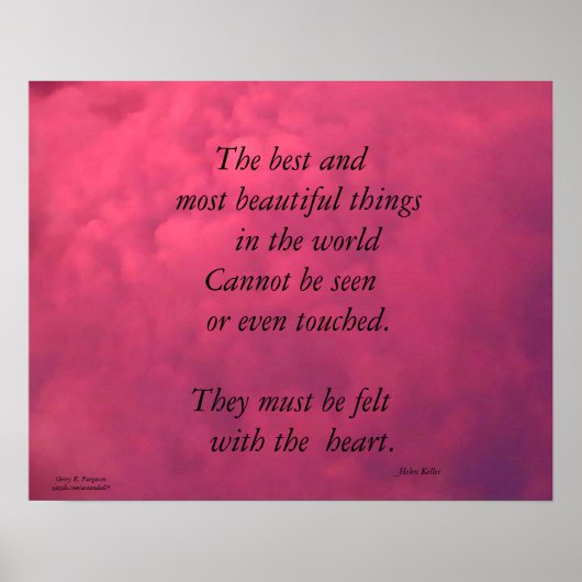 DE BESTE DINGEN IN DE WERELD HELEN KELLER POSTER (Voorkant)