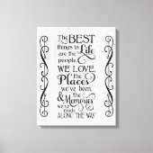 De beste dingen in het leven canvas afdruk (Voorkant)