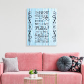 De beste dingen in het leven citeren Canvas Afdruk (Insitu (Woonkamer))