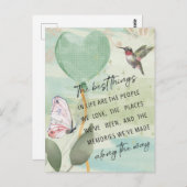 De beste dingen in het leven citeren Waterverf kun Briefkaart (Voorkant / Achterkant)