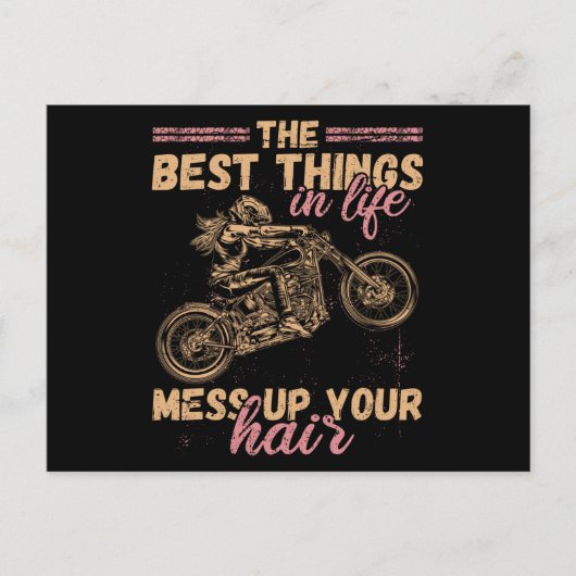 De beste dingen in het leven maken je haarmotorfie briefkaart (Voorkant)