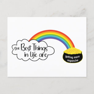 De beste dingen in het leven worden duurder briefkaart