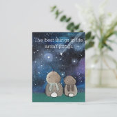 De beste dingen in het leven zijn geen dingen die briefkaart (Staand voorkant)