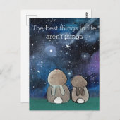 De beste dingen in het leven zijn geen dingen die briefkaart (Voorkant / Achterkant)