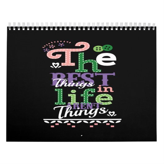 de beste dingen in het leven zijn geen dingen kalender (Hoes)