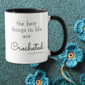 De beste dingen in het leven zijn gehaakte gewoont mok