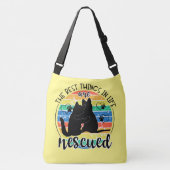 De beste dingen in het leven zijn geredde hondenka crossbody tas (Voorkant)