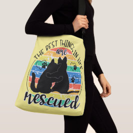 De beste dingen in het leven zijn geredde hondenka crossbody tas