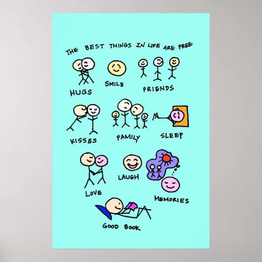 De beste dingen in het leven zijn gratis poster (Voorkant)