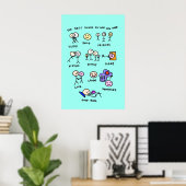 De beste dingen in het leven zijn gratis poster (Thuiskantoor)