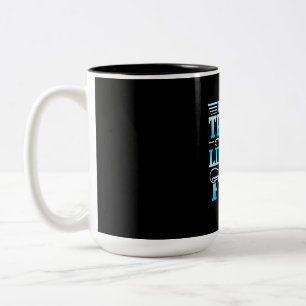 De beste dingen in het leven zijn vissen tweekleurige koffiemok