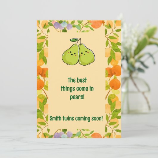 De beste dingen komen in Pears aankondiging (Staand voorkant)