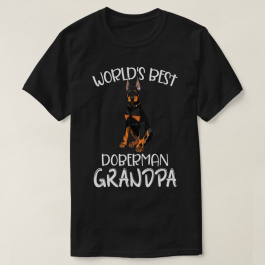 De beste Doberman opa Funny Dog Lover T-shirt (Design voorkant)
