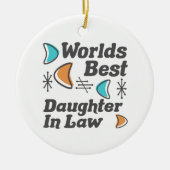 De beste dochter-in-law retro keramisch ornament (Voorkant)