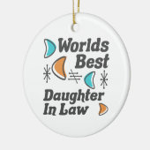 De beste dochter-in-law retro keramisch ornament (Links)