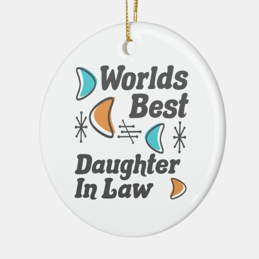 De beste dochter-in-law retro keramisch ornament (Links)