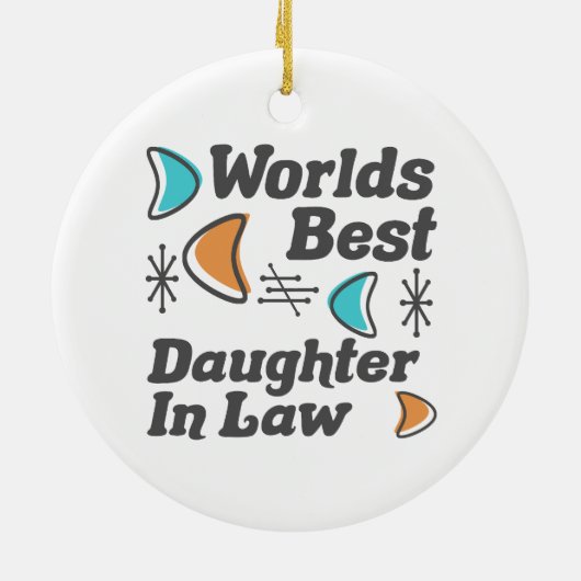 De beste dochter-in-law retro keramisch ornament (Achterkant)
