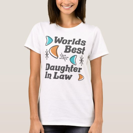 De beste dochter-in-law retro t-shirt (Voorkant)