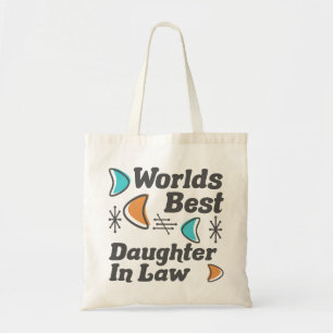 De beste dochter-in-law retro tote bag