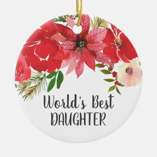 De beste dochter van Elegant Photo World Keramisch Ornament (Voorkant)
