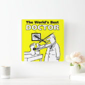 De beste dokter ter wereld vierkante klok (Huis)