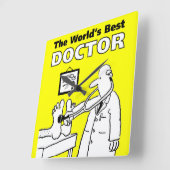 De beste dokter ter wereld vierkante klok (Hoek)