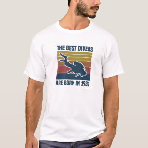 De beste duikers worden geboren in 1981 in 40e Scu T-shirt