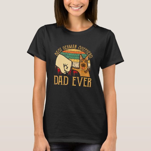 De beste Duitse herder pap ooit T - shirts vaderda (Voorkant)