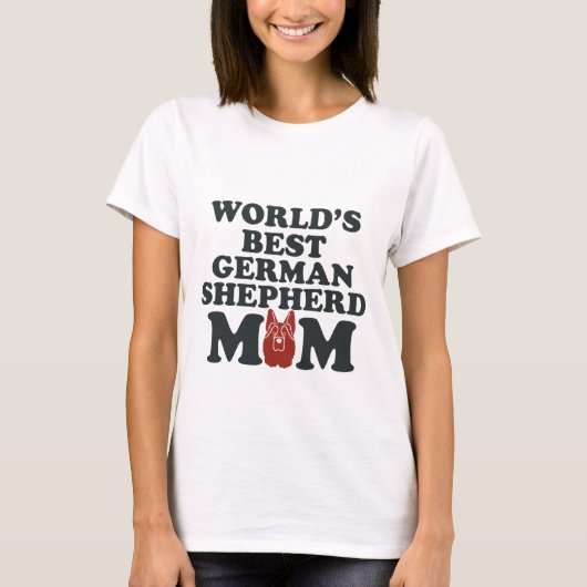 De beste Duitse herdermoeder ter wereld T-shirt (Voorkant)